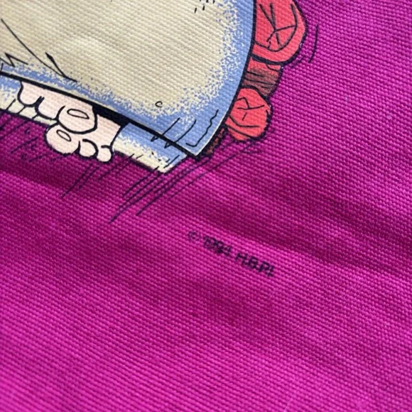 Vintage 1994 THE FLINTSTONES Hand Bag Purse Tote Medium Rare - VG - Picture 3 of 11